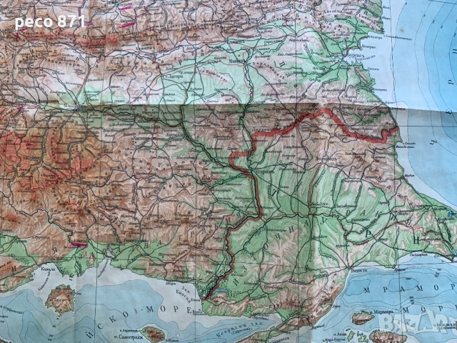 Царство България Карта Втора световна война, снимка 6 - Колекции - 54804532