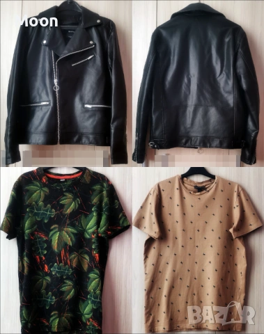 Ново кожено яке Bershka и две тениски