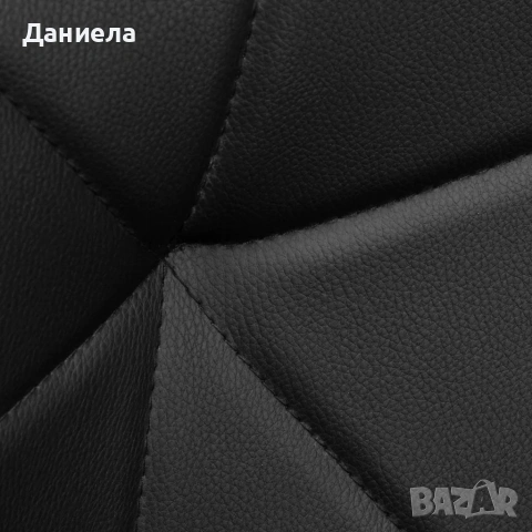 Модерен въртящ се стол за офис и салон, Черна еко кожа, до 120 кг, снимка 10 - Столове - 54695907