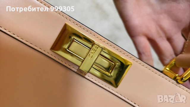 Fendi Peekaboo ISeeU Medium стил чанта – естествена кожа, нова, снимка 5 - Чанти - 54365282