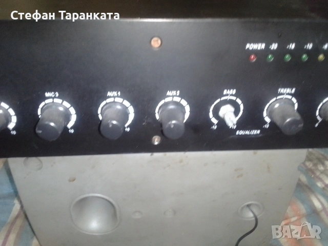 Усилвател за фонова музика за 110 волтови тонколони , снимка 4 - Ресийвъри, усилватели, смесителни пултове - 55284187