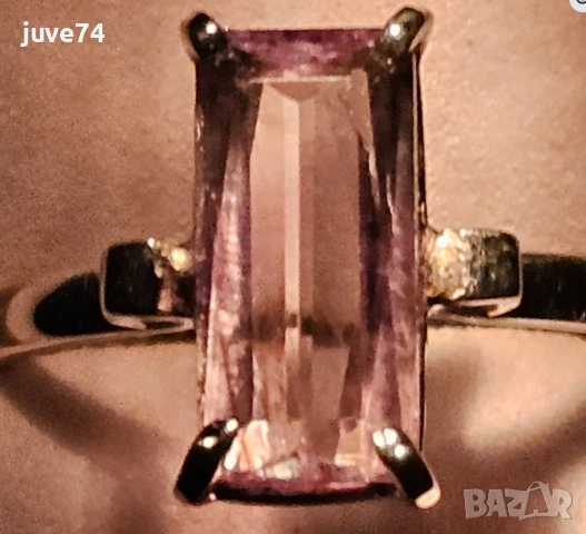 СРЕБЪРЕН ПРЪСТЕН С ЕСТЕСТВЕН СУЛТАНИТ (ТУРЦИЯ) СЕРТИФИКАТ, снимка 7 - Пръстени - 53975105