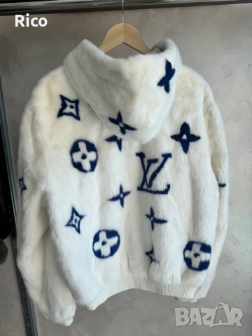 Louis Vuitton Monogram Mink Fur Zipped Hoodie - Оригинално Яке!, снимка 6 - Якета - 55612711