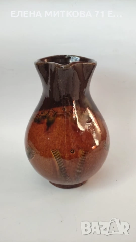 Голяма битова кана глазирана керамика, снимка 2 - Антикварни и старинни предмети - 53978639