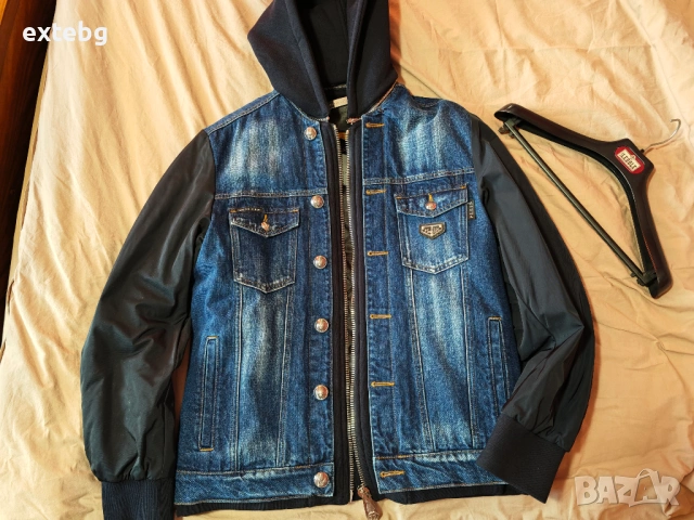 PHILIPP PLEIN оригинално ново дънково яке XXL, снимка 11 - Якета - 53831993