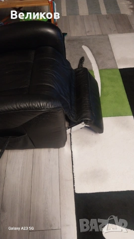 Кожен Електрически Фотьойл , снимка 3 - Дивани и мека мебел - 54282547