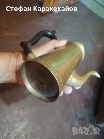 Месингов чайник , снимка 4 - Антикварни и старинни предмети - 55609516