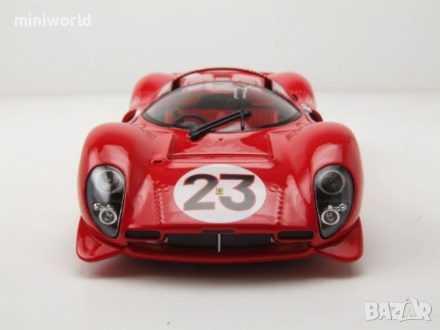 Ferrari 330 P4 n.23 Sieger Daytona 1967 Bandini Amon - мащаб 1:24 на bBurago моделът е нов в кутия, снимка 6 - Колекции - 54331315