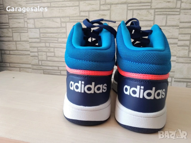 Кецове adidas hoops mid 3.0 k GW0400, 38, Син , снимка 3 - Детски маратонки - 54995860