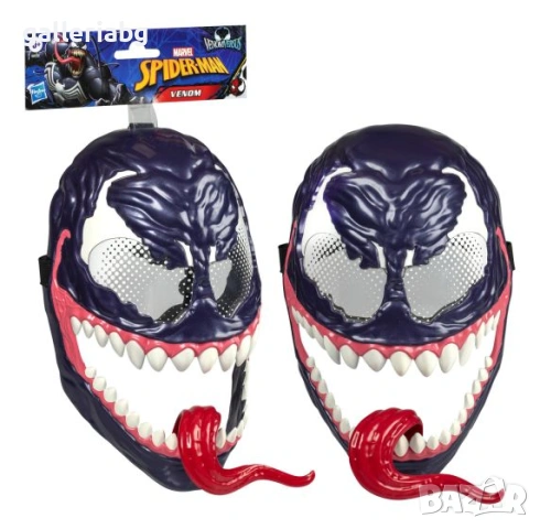 Детска маска Венъм Venom Marvel Spider-Man с подвижен език, снимка 4 - Други - 54946744