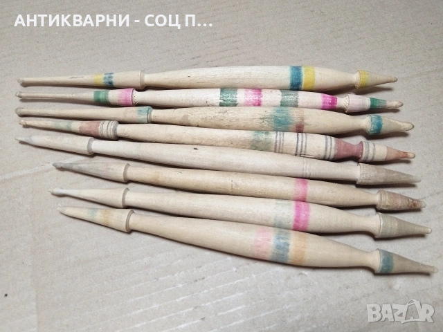Комплект Стари Соц Дървени Вретена За Прежда. / НОМЕР 1505., снимка 4 - Антикварни и старинни предмети - 55281666