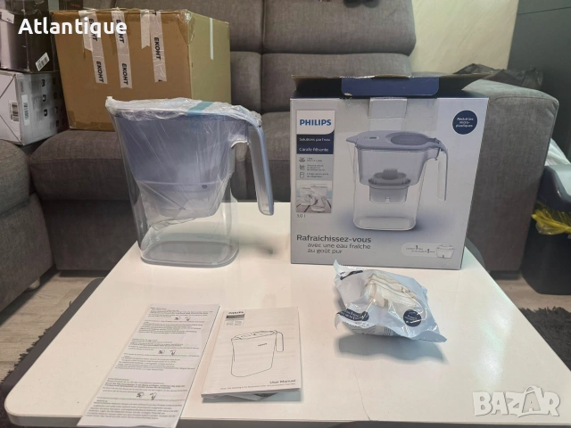 Филтрираща кана за вода Philips с 1 филтър - 3 литра, снимка 2 - Кани - 55076859