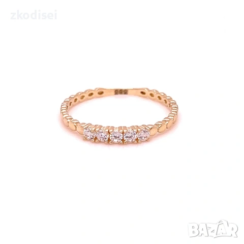 Златен дамски пръстен 1,09гр. размер:55 14кр. проба:585 модел:38744-1