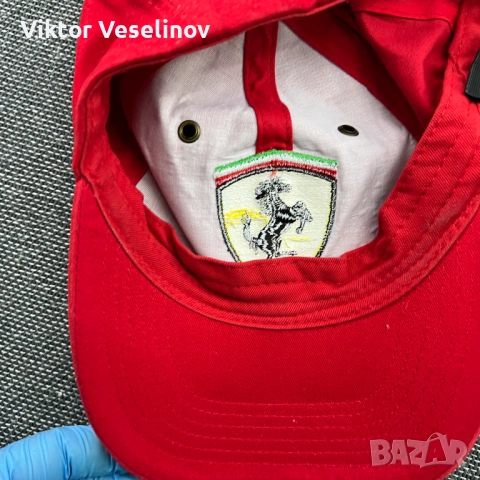 Vintage 90s Ferrari Cap Шапка с Козирка Ферари 90-те Ретро, снимка 10 - Шапки - 54291032