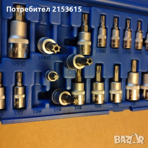 CORNWELL TOOLS 34части 1/4 3/8 1/2 качествени камъни вложки тип звезда, снимка 3 - Други инструменти - 54859921