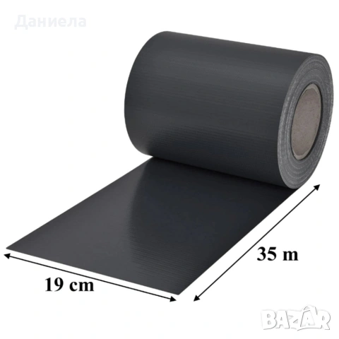 Антрацитна оградна лента 19 см x 35 м , снимка 8 - Други стоки за дома - 53969724