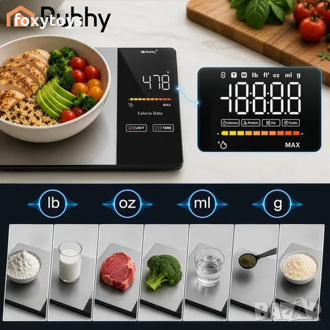 Смарт кухненска Bluetooth везна Ruhhy 24632, снимка 3 - Електронни везни - 55454602
