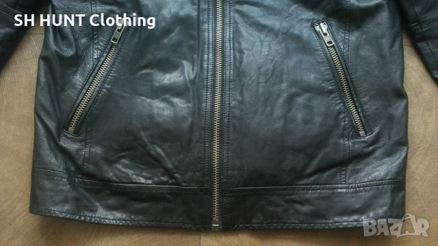 Jack & Jones Leather Jacket Размер L мъжко яке естествена кожа 19-27, снимка 4 - Якета - 54810505