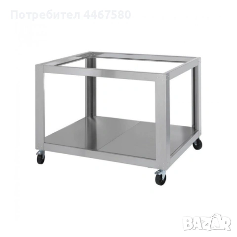 Стойка за пещ Flame, неръждаема стомана, с долен рафт