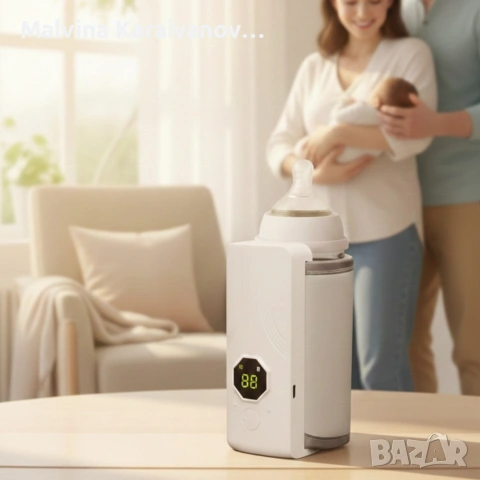 Безжичен нагревател за бебешко шише с дисплей и 6 температурни степени, снимка 2 - Прибори, съдове, шишета и биберони - 54087418