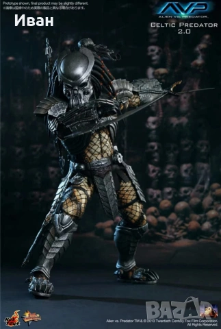 Нова Гореща фигура на Келтик Хищника 2.0/ New Hot Toys MMS221 Alien vs. Predator Celtic Predator, снимка 3 - Колекции - 54085713