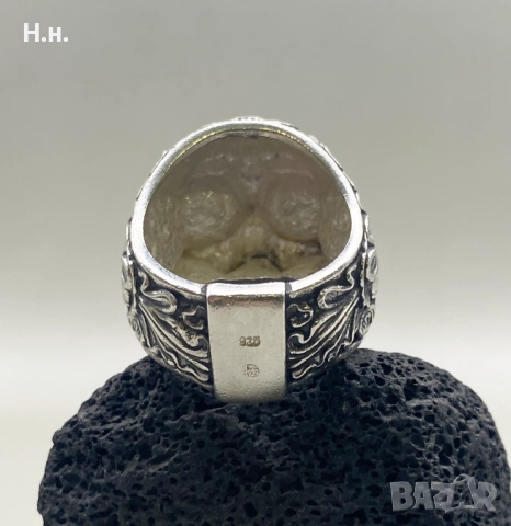 Масивен Сребърен пръстен, снимка 6 - Пръстени - 54117466
