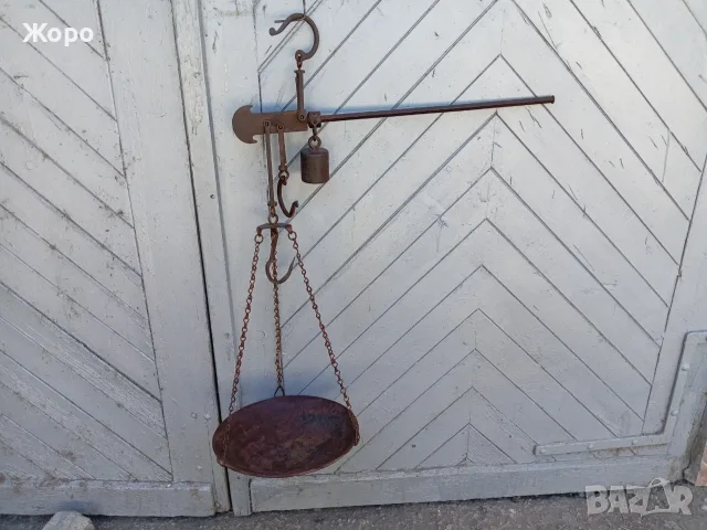 старинна паванца кантар Грънчарови Търново 1930 година лъвче, снимка 4 - Антикварни и старинни предмети - 48694089