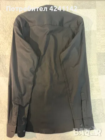 Риза с дълъг ръкав Hugo Boss / Черен цвят / M, снимка 4 - Ризи - 55682349