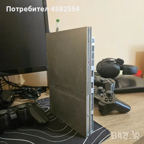 Sony PlayStation 2 Slim (Сребрист) + Free MCBoot + 3 Джойстика
