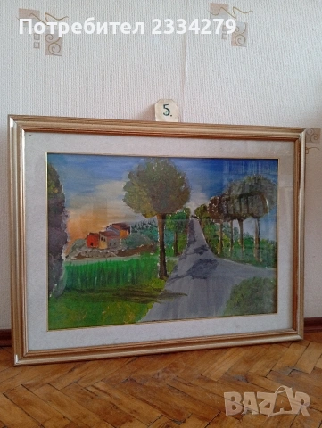 Стари картини, рисувани на платно с автографи , снимка 17 - Антикварни и старинни предмети - 49244519