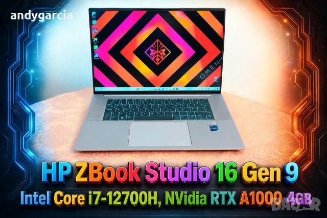 HP ZBook Studio 16 G9/Intel Core i7-12700H/NVidia RTX A1000/16GB RAM/512GB SSD/16' FHD+ IPS 400nits