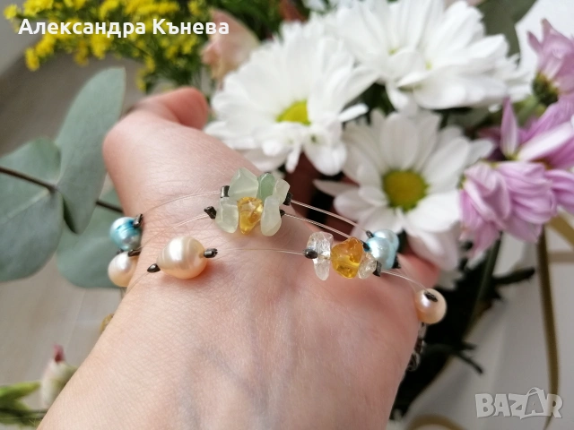 Бутиков комплект колие, гривна и обеци , снимка 8 - Гривни - 50299486