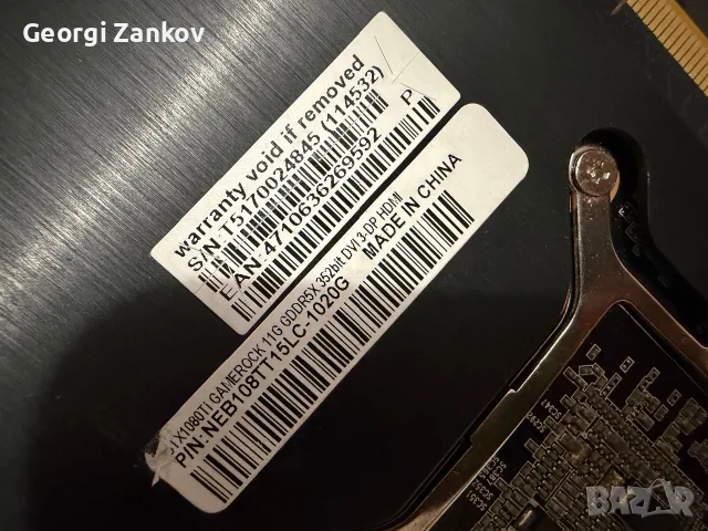 Nvidia GeForce GTX 1080Ti, снимка 5 - Видеокарти - 55655310