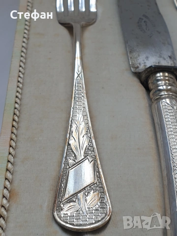 Комплект посребрени прибори, снимка 3 - Антикварни и старинни предмети - 54306659