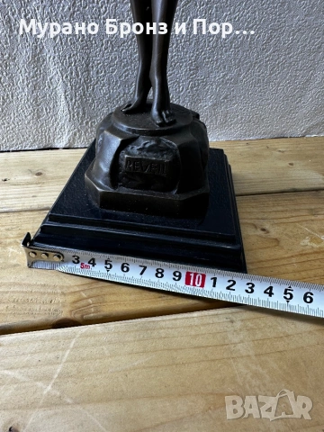 Голяма бронзова статуетка „Пробуждане“ (Reveil) от Филип Волферс (Philippe Wolfers) – 42 см, 3.5 кг, снимка 5 - Антикварни и старинни предмети - 53986387