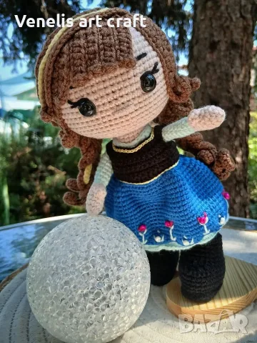 Анна от Замръзналото кралство / Frozen Плетена кукла, снимка 5 - Кукли - 55406478