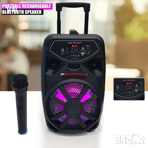 Преносим Bluetooth високоговорител с вход за микрофон PK-09(L), снимка 5 - Bluetooth тонколони - 54826954