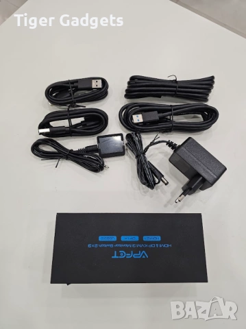 VPFET VP-SW232 8K KVM Switch за 2 компютъра и 3 монитора – HDMI 2.1 + DisplayPort 1.4, USB 3.0, снимка 8 - Друга електроника - 54517337