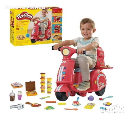 PlayDoh Скутер ride on за разнос на пица с пластелин, снимка 3 - Други - 55144141