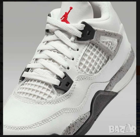 маратонки  Air Jordan 4 Retro "White Cement". номер 41, снимка 2 - Маратонки - 54152359