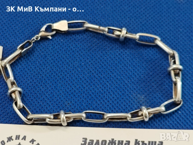 Сребърна гривна 6.66гр, снимка 2 - Гривни - 54826313