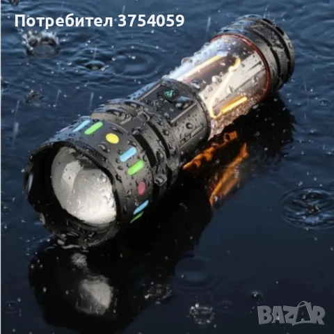 LED мощен фенер YEMAO YM-A5 – 3000 лумена, ZOOM и PowerBank