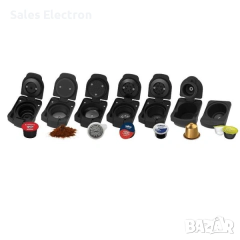 Нова с 2 год. гаранция Crown CCM-1530B 7 в 1 Кафемашина с капсули, 1400 W, 20 Bar, снимка 2 - Кафемашини - 54234968