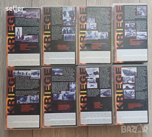 Колекция от 8 VHS видеокасети от немската документална поредица "Das Jahrhundert der Kriege" (Векът , снимка 2 - Други жанрове - 54822868