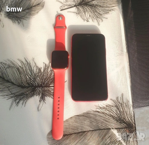iphone 11 aplewach 6 red product, снимка 2 - Apple iPhone - 54904577