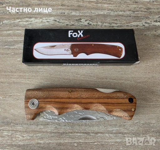 Сгъваем нож FOX с гравирано острие Germany, снимка 2 - Ножове - 55033774