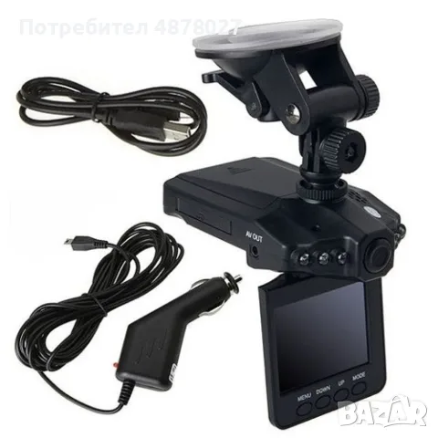 DVR H198 рекордер за автомобил Cycle recording функция ABS пластмаса -3Mpx AC12, снимка 3 - Аксесоари и консумативи - 55336833