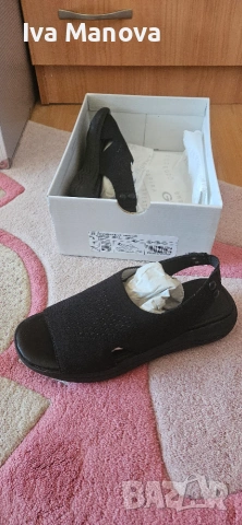 Geox D Spherica Ec5 D Black Knit Sandals