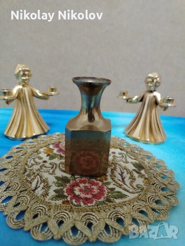 винтидж месингови свещници, снимка 7 - Декорация за дома - 54017352