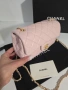 Chanel Flap Bag Gold logo Дамска Розова Чанта От Естествена Телешка Кожа Код Brand Luxury Fashion27, снимка 9